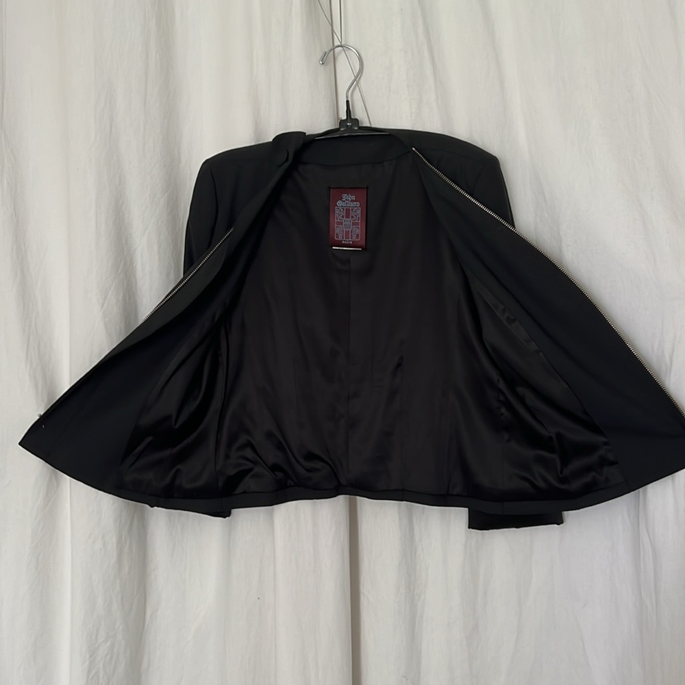 Timeless early 2000s JOHN GALLIANO black zippered blazer jacket! - Picture 5 of 6